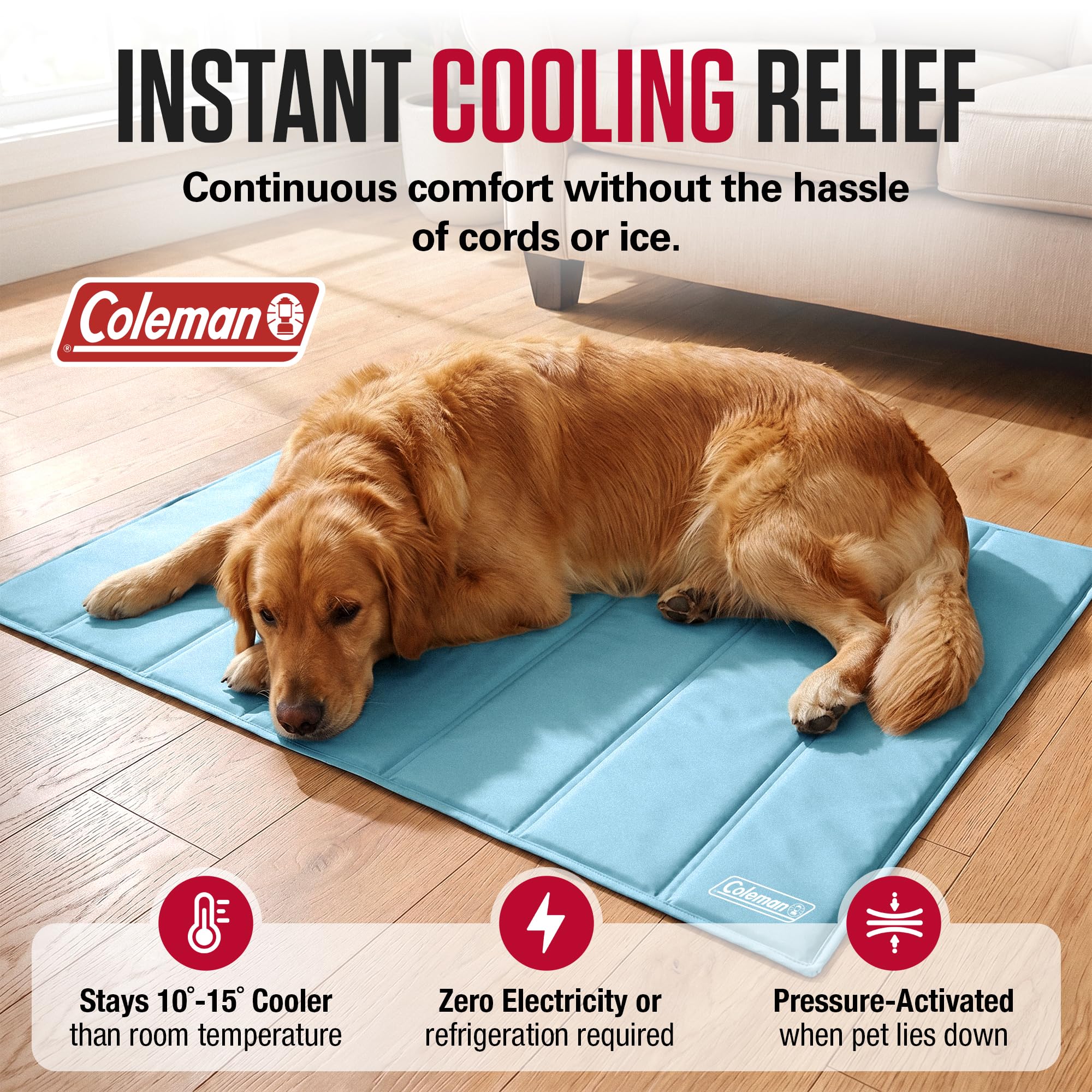 Coleman gros plan texture montrant gel sécuritaire et durable