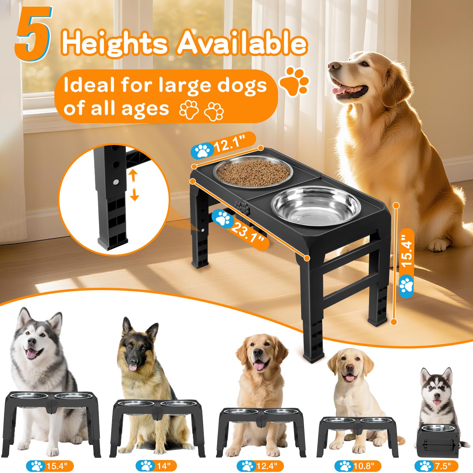 COMESOON gros plan bol inox 10 pouces durable et facile à nettoyer