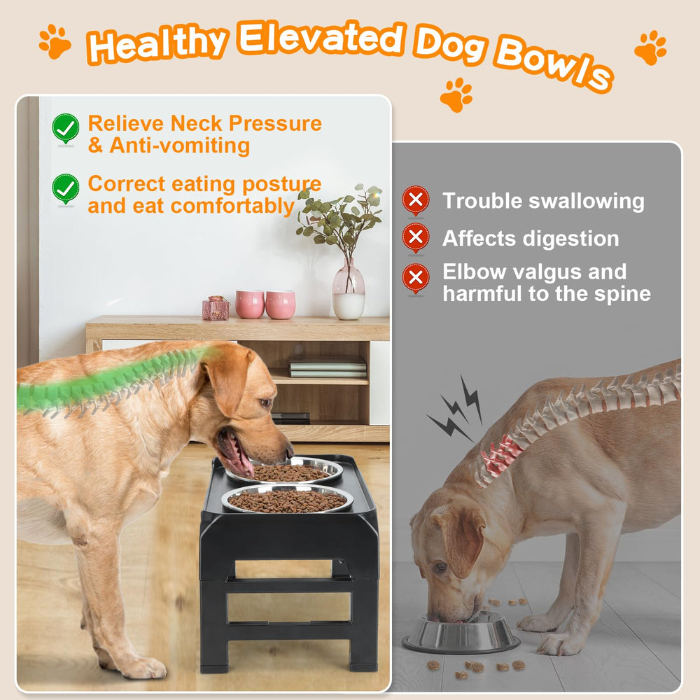 COMESOON vue profil hauteur réglée pour meilleure posture du chien