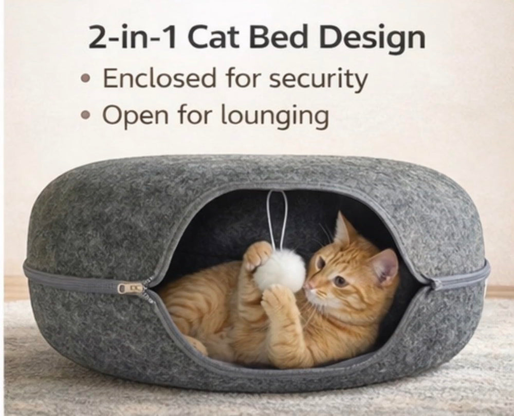 Comfort Bedz chat installé dans la cachette, sensation de sécurité