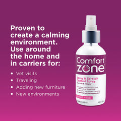 Comfort Zone vaporisé dans un transporteur pour réduire le stress en déplacement