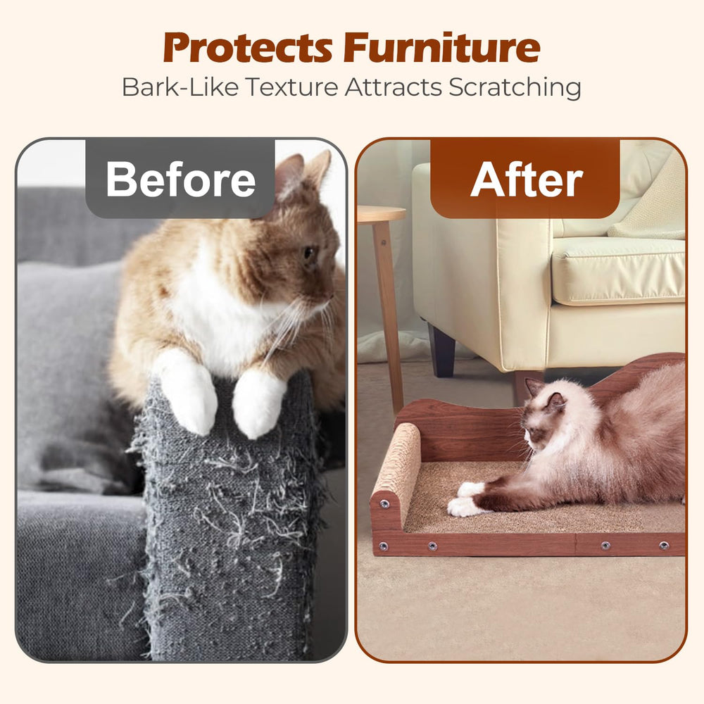 ComSaf deux chats utilisant le griffoir, espace partagé et durable