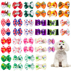 COMSUN paquet de 42 noeuds festifs, assortiment visible et pratique
