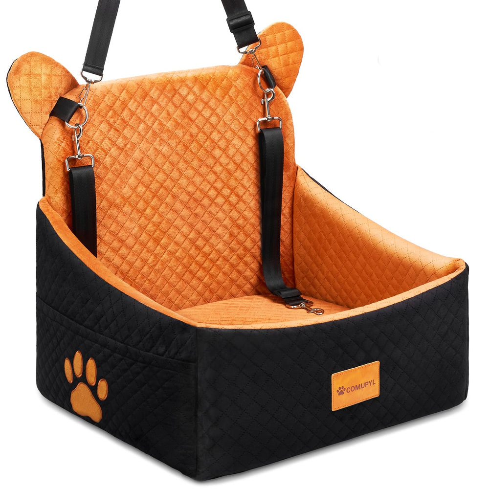 COMUPYL siège avant voiture marron noir offrant confort et vue au chien