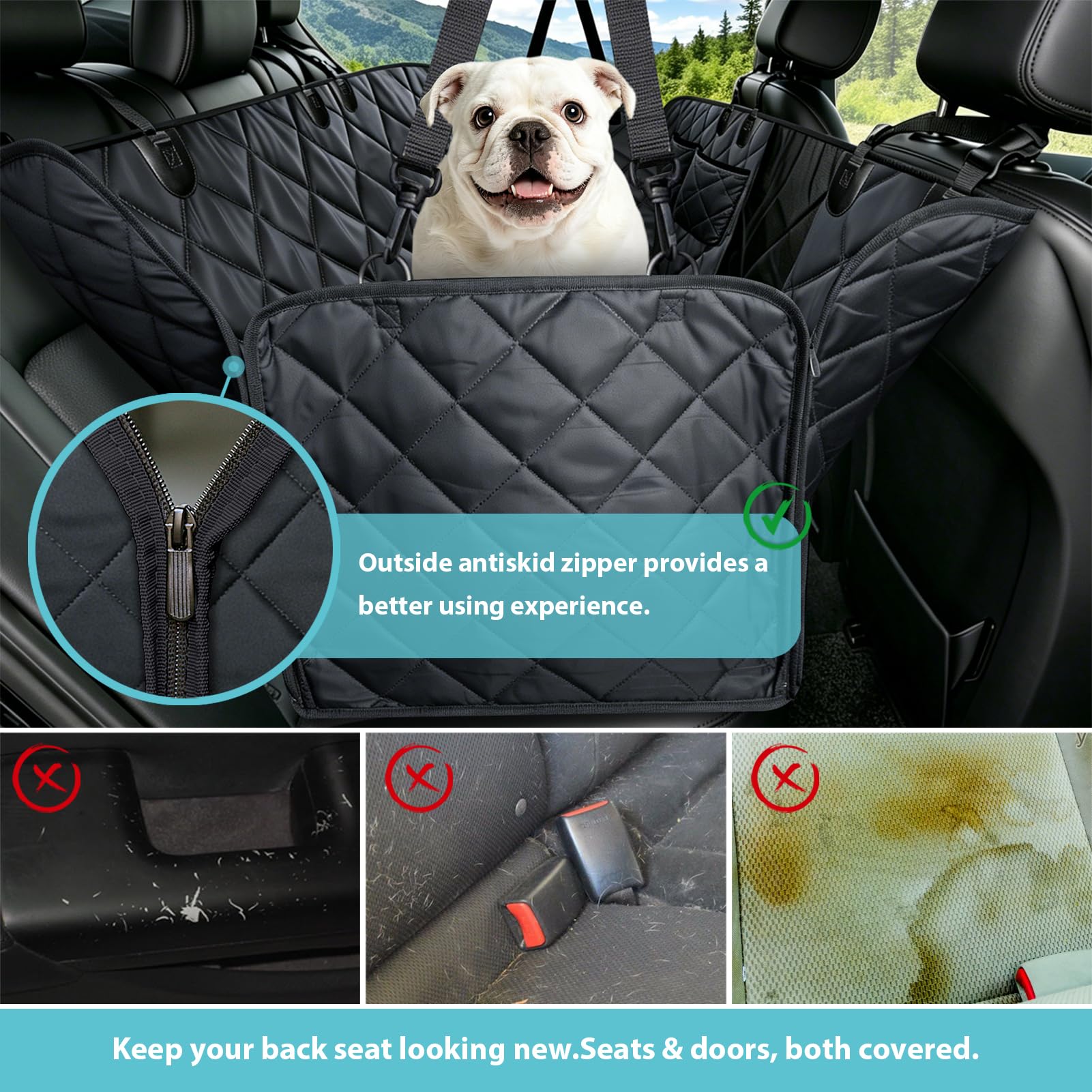 comwish fenêtre mesh favorisant circulation d’air et calme du chien