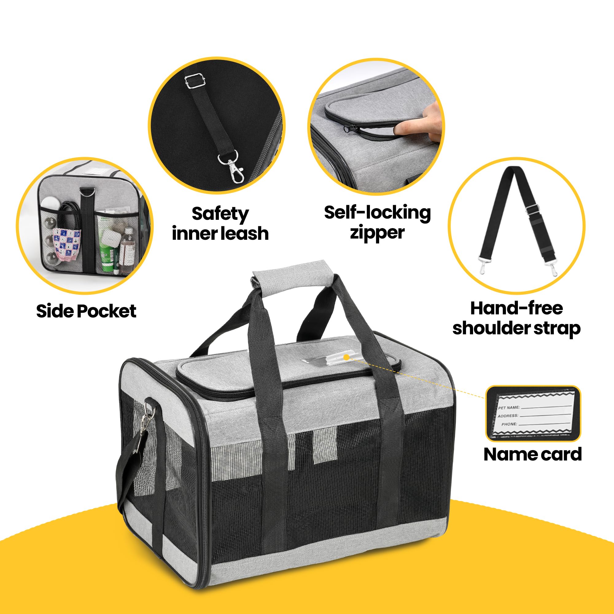 Conlun poches extérieures contenant accessoires, pratique pour rangement de voyage