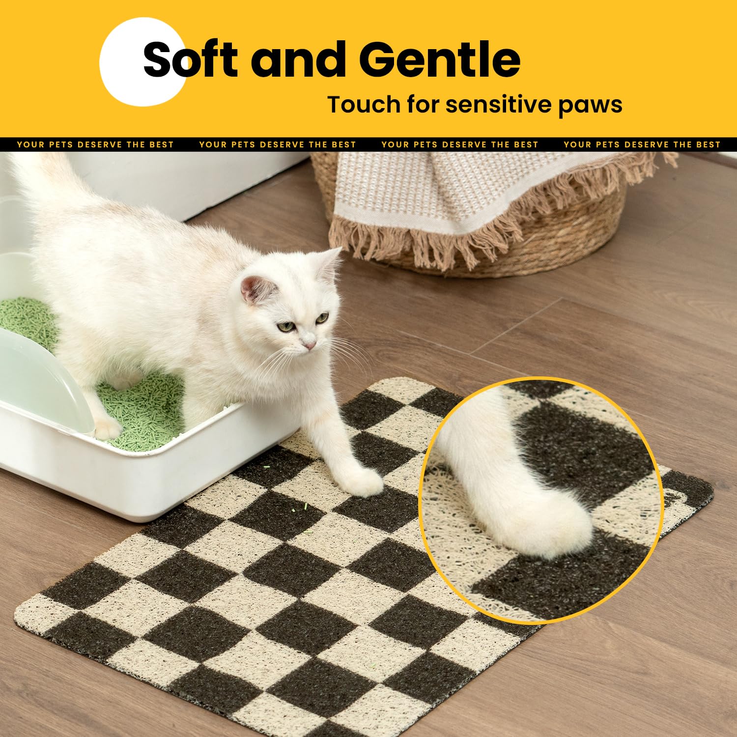 Conlun texture en PVC souple douce pour les pattes et résistante aux griffures