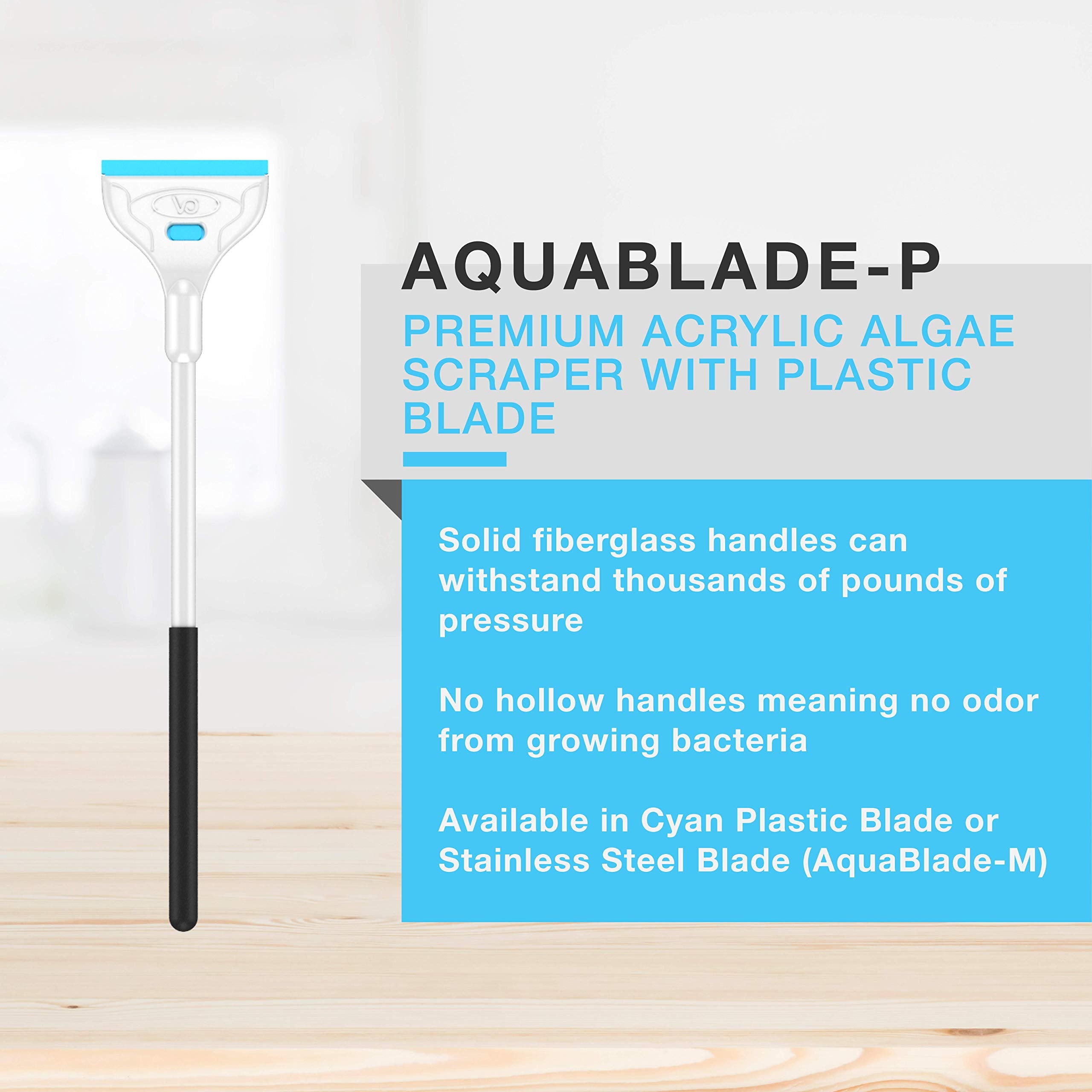 Continuum Aquatics AquaBlade P gros plan lame plastique protégeant l'acrylique