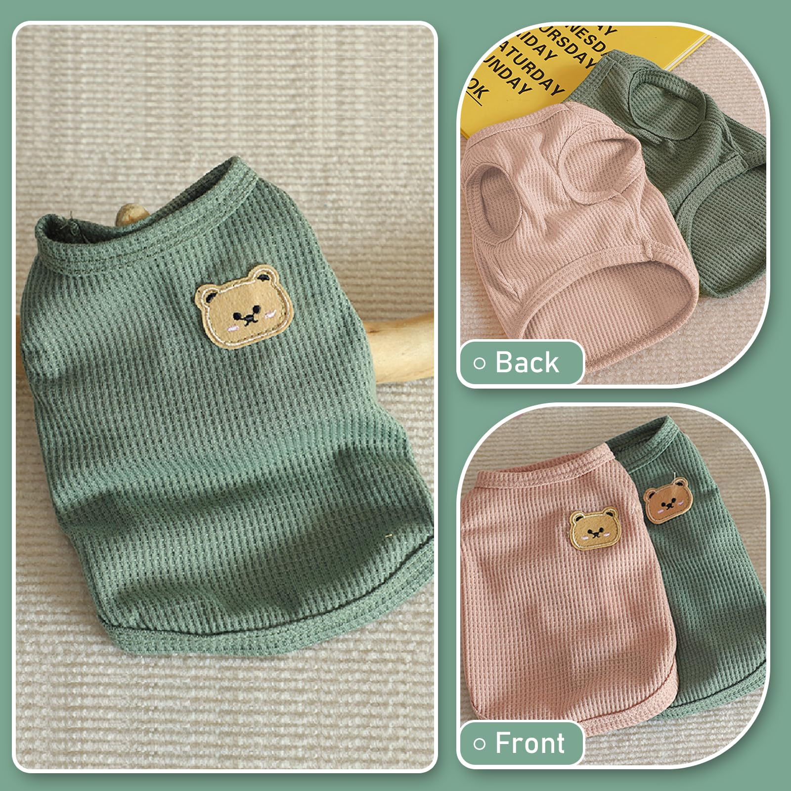 COOHAMS détail du patch ourson sur le dos, touche mignonne