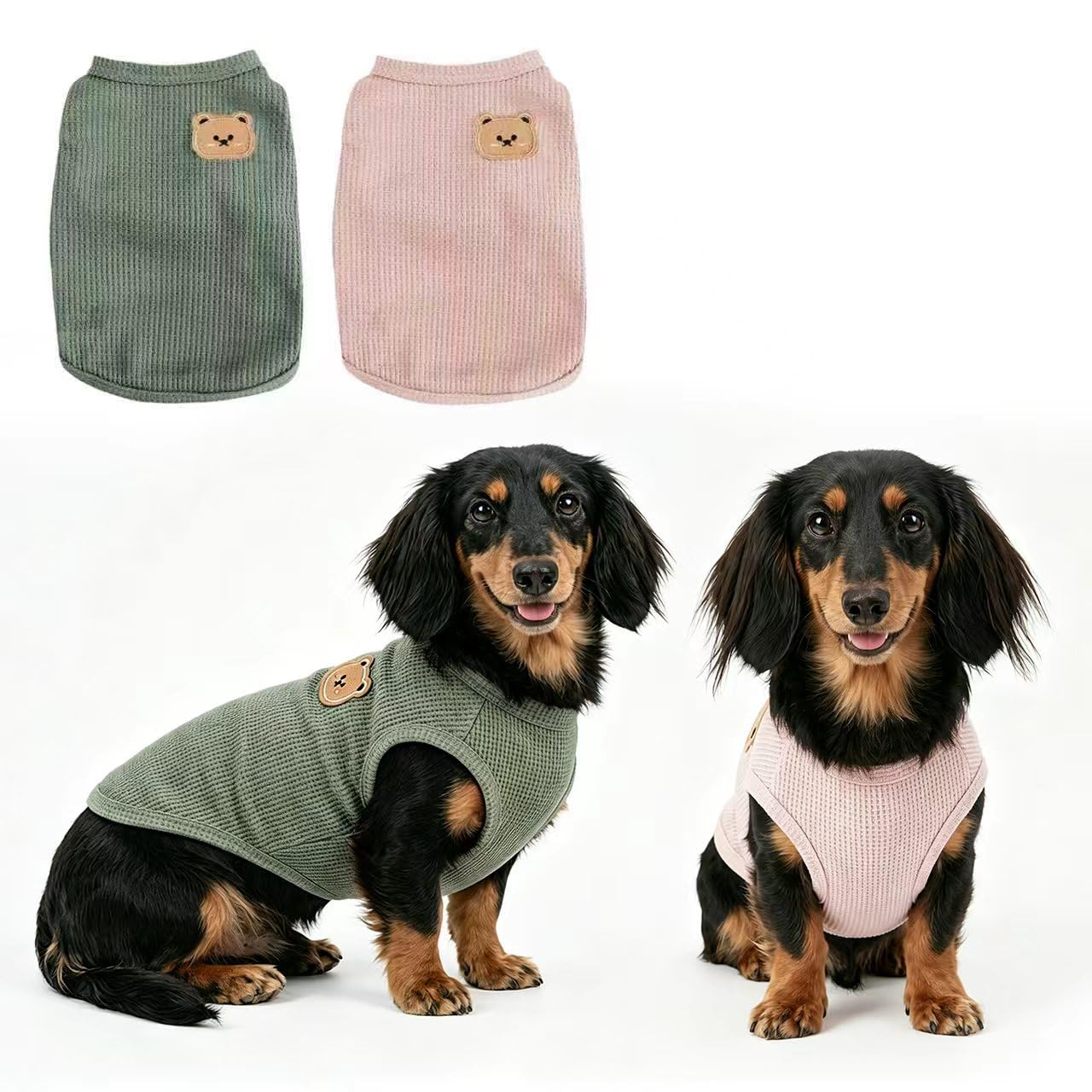 COOHAMS vue avant du t-shirt pour petit chien, maintien confortable