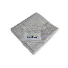 Coolaroo gros plan tissu tricoté respirant montrant refroidissement et durabilité