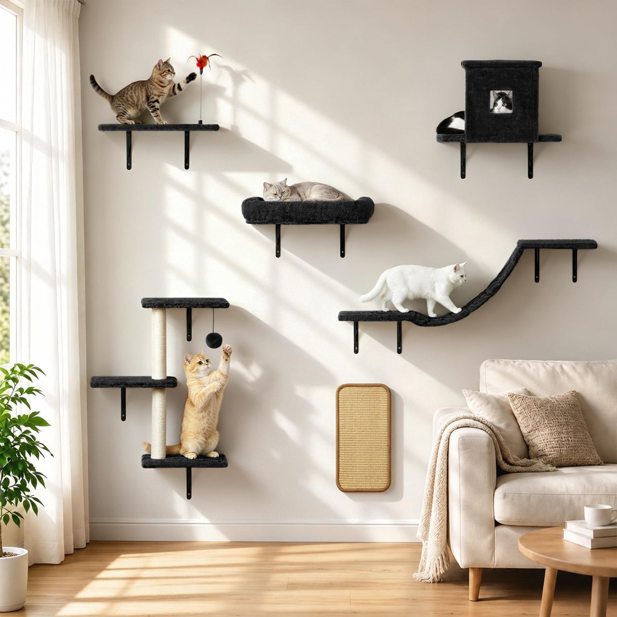 Coolsheepsia ensemble mural visible de face, installation gain de place