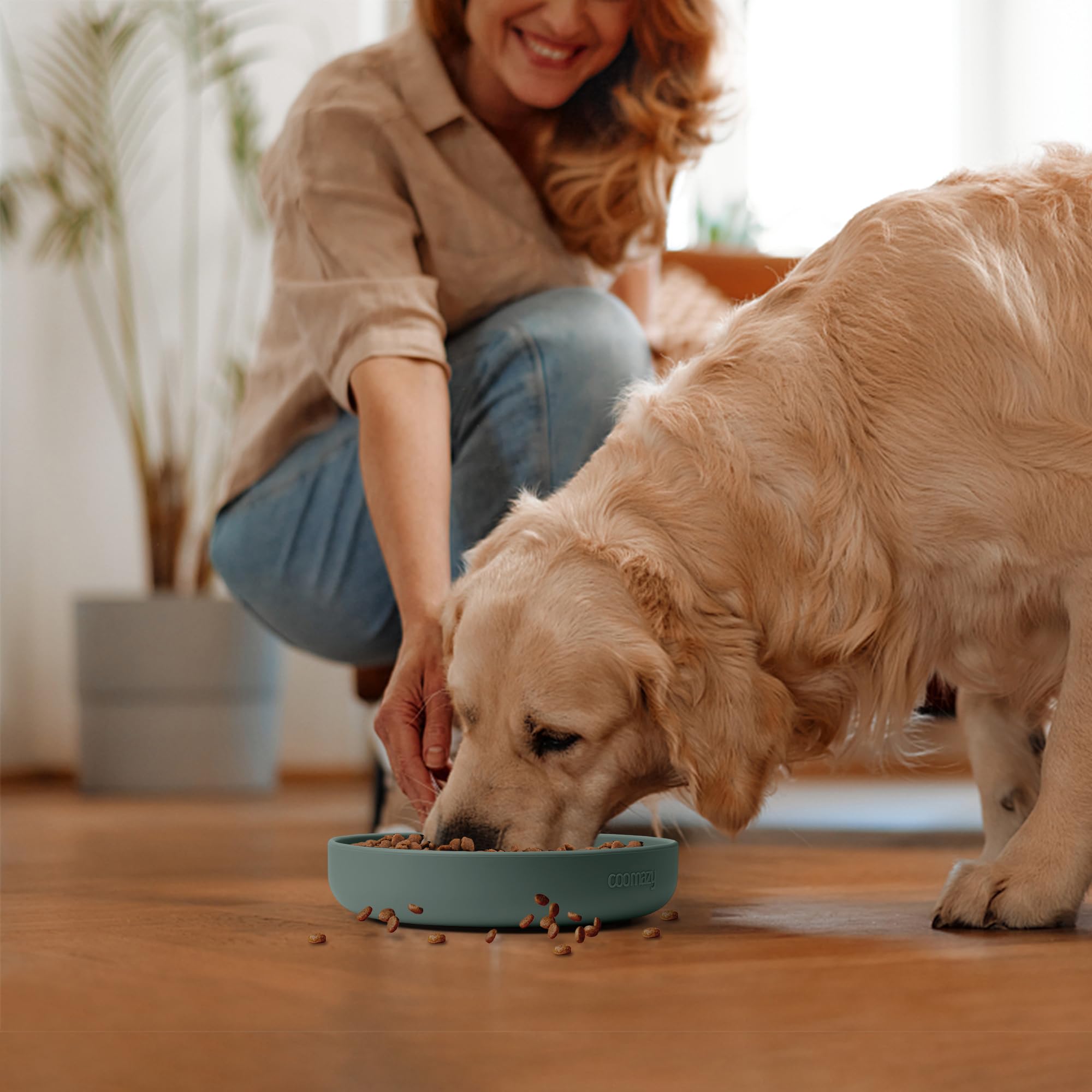 Coomazy gamelle en cuisine, design discret et nettoyage facile pour propriétaires