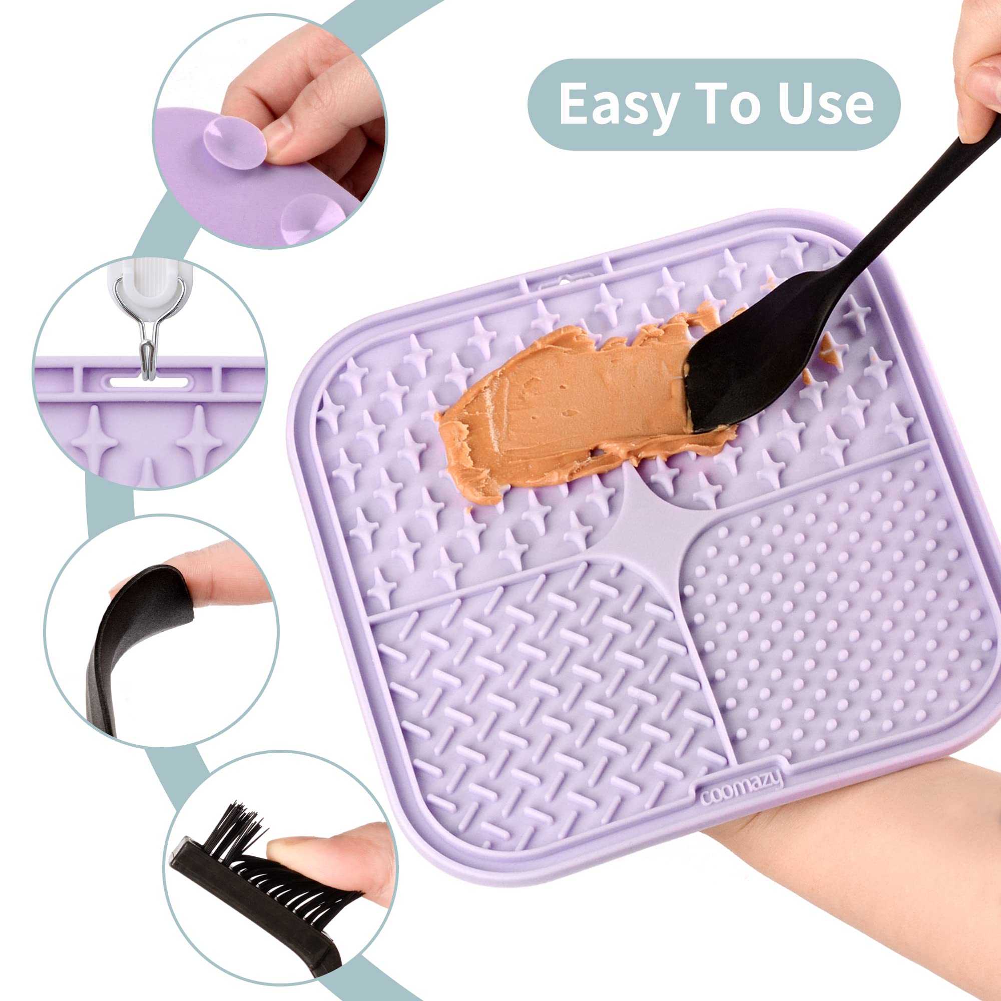 Coomazy détail des textures en trois zones pour léchage prolongé