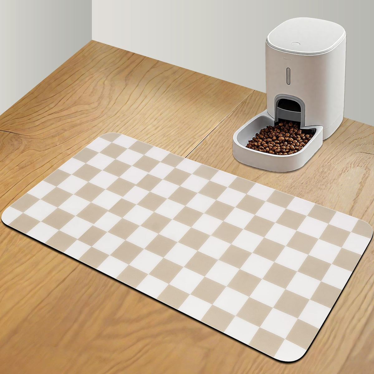 CooRug vue avant beige montrant protection et espace pour gamelles