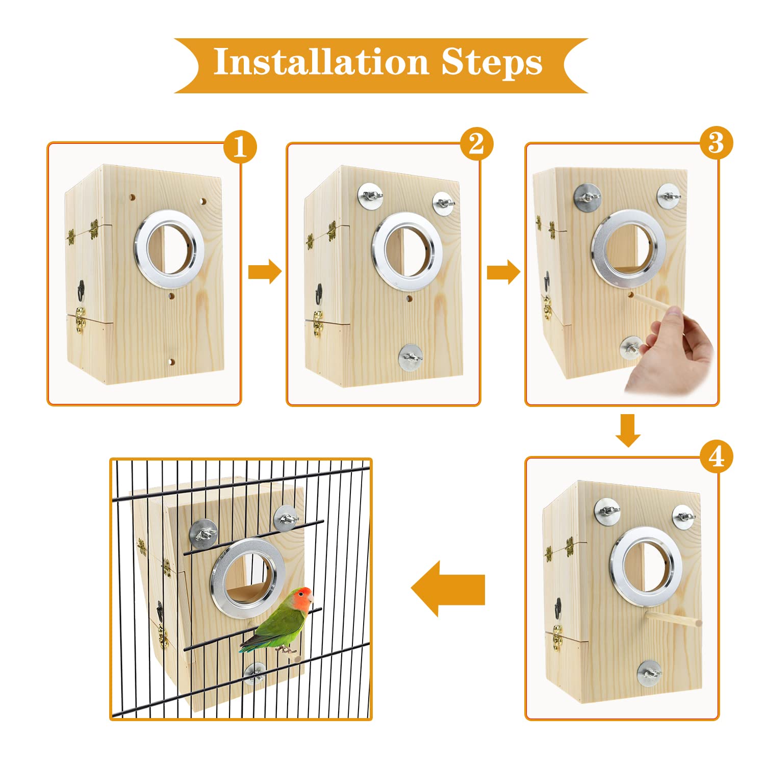 CooShou perchoir et vis fournis, installation simple et stable