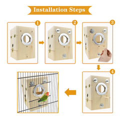 CooShou perchoir et vis fournis, installation simple et stable