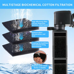 coospider-repta pompe submersible en action améliorant circulation et oxygénation
