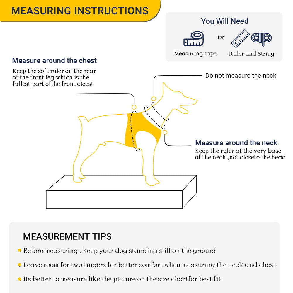 COOWONE comparaison taille montrant ajustement précis sur chien