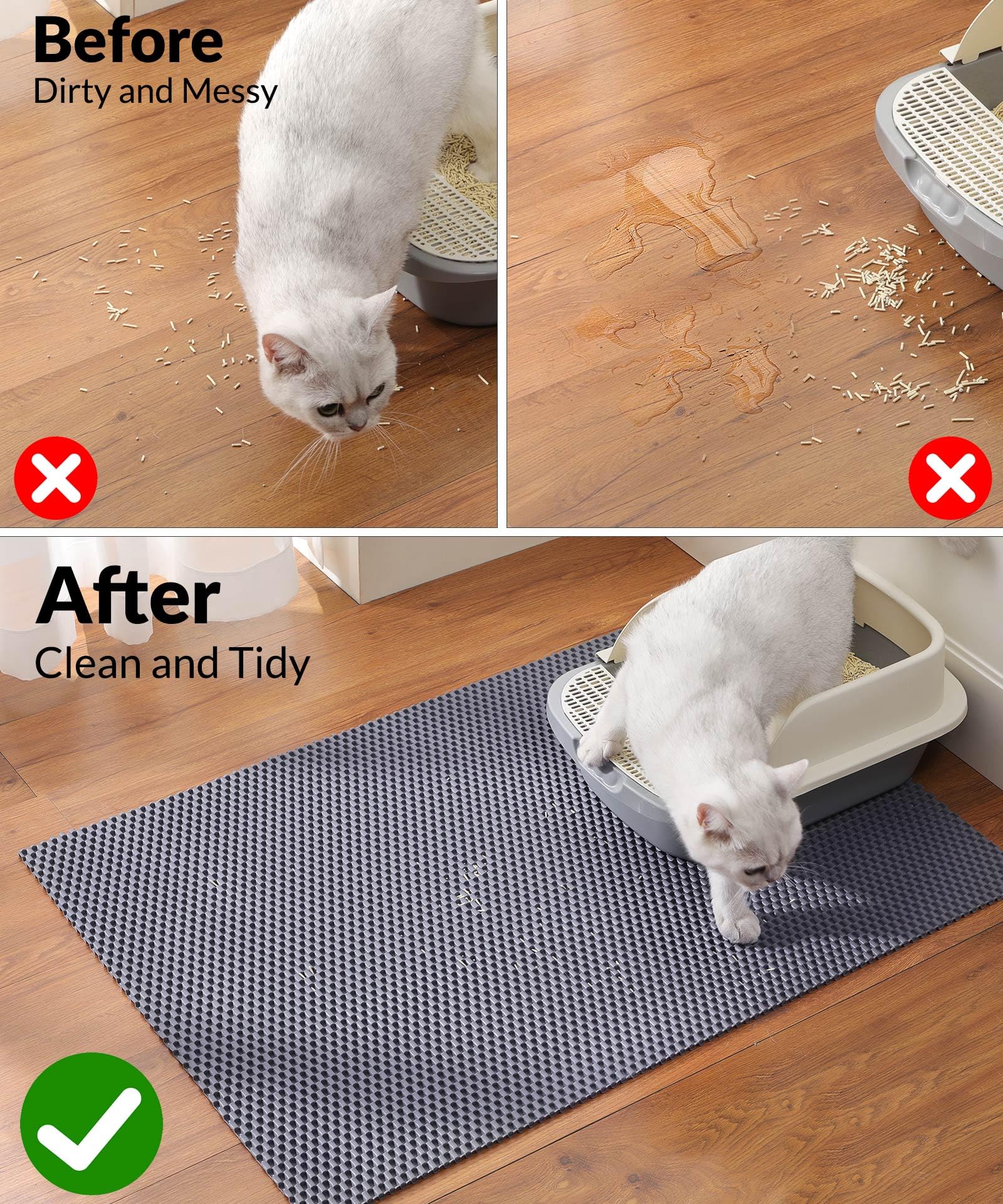 Cooyes tapis positionné pour montrer échelle et couverture utile