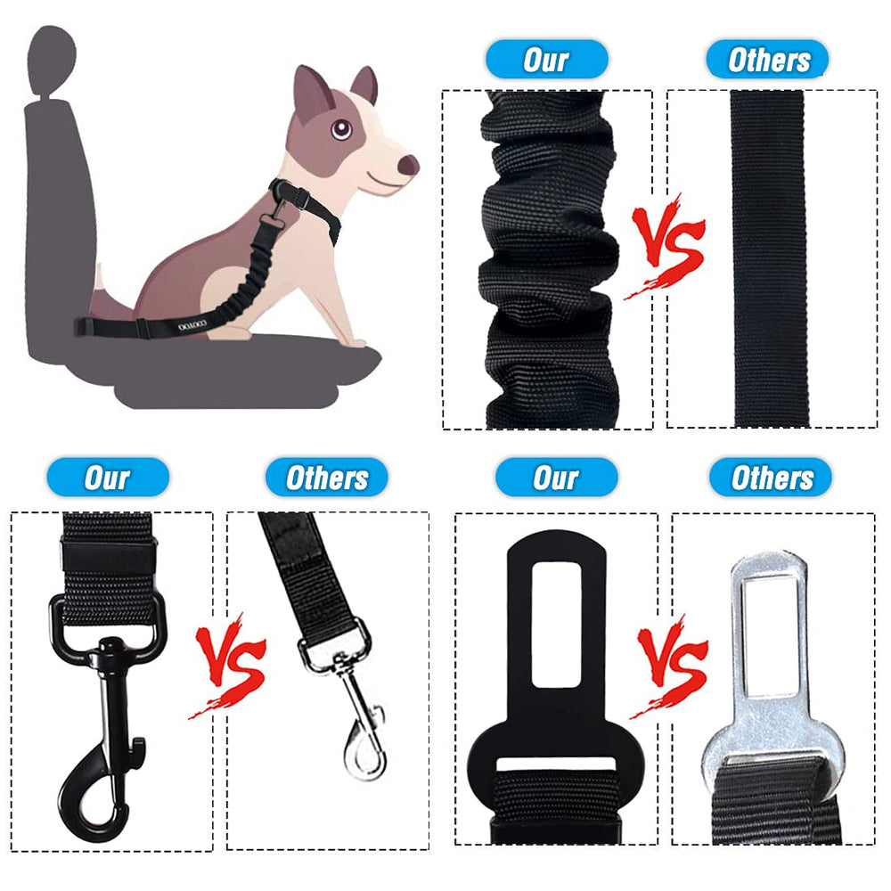 COOYOO chien attaché en voiture offrant confort et sécurité