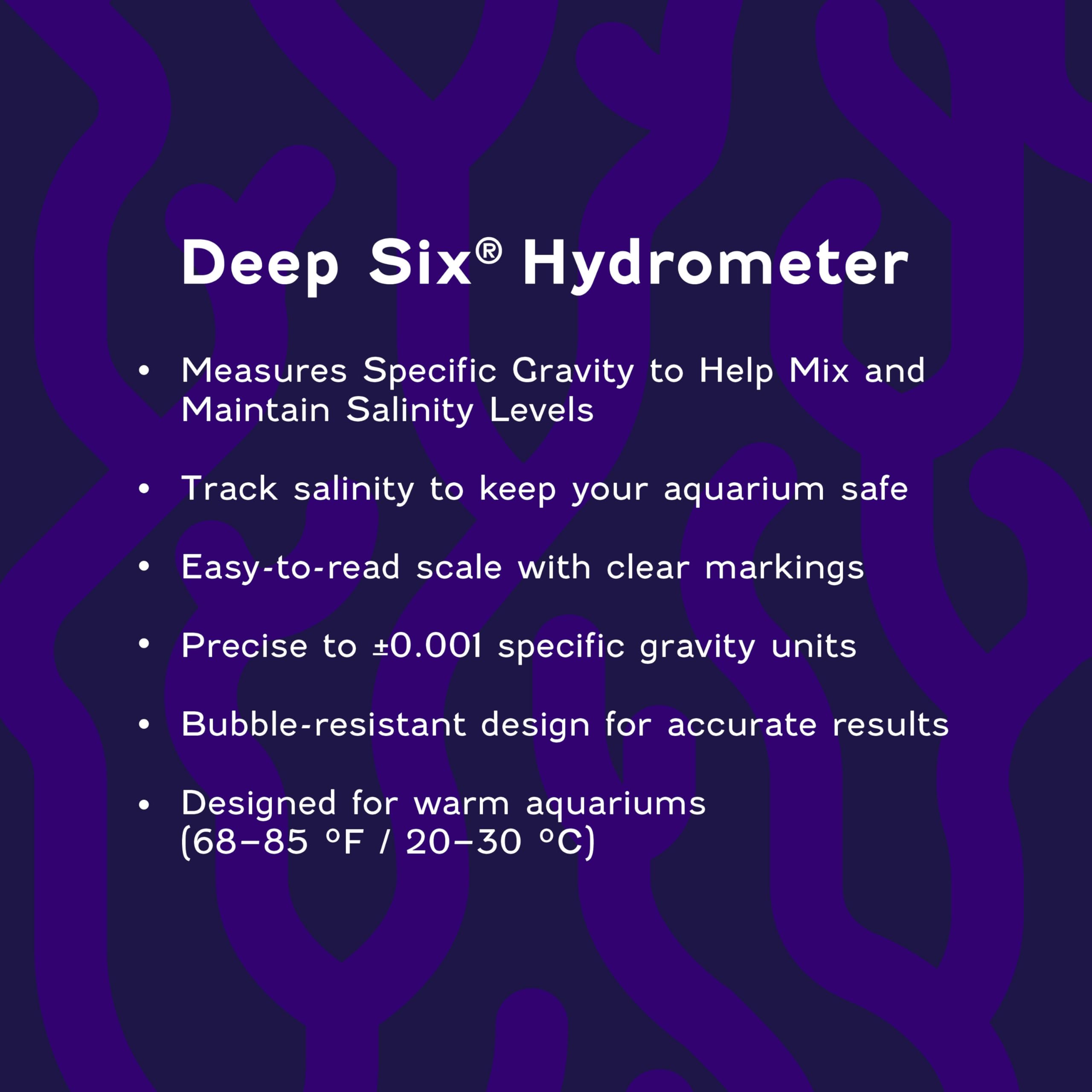 Coralife hydromètre immergé à 15 cm pour échantillon représentatif