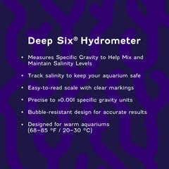 Coralife hydromètre immergé à 15 cm pour échantillon représentatif
