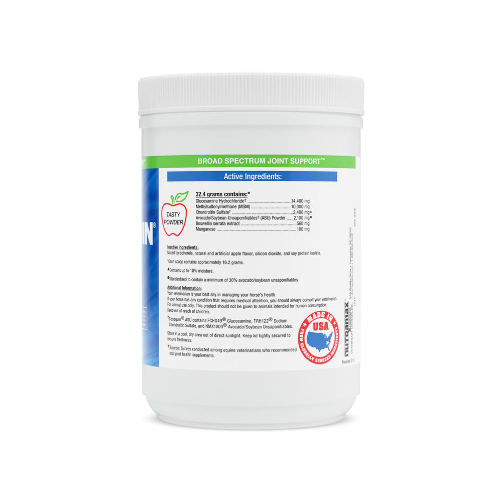 Cosequin ASU gros plan poudre montrant texture fine pour mélange facile