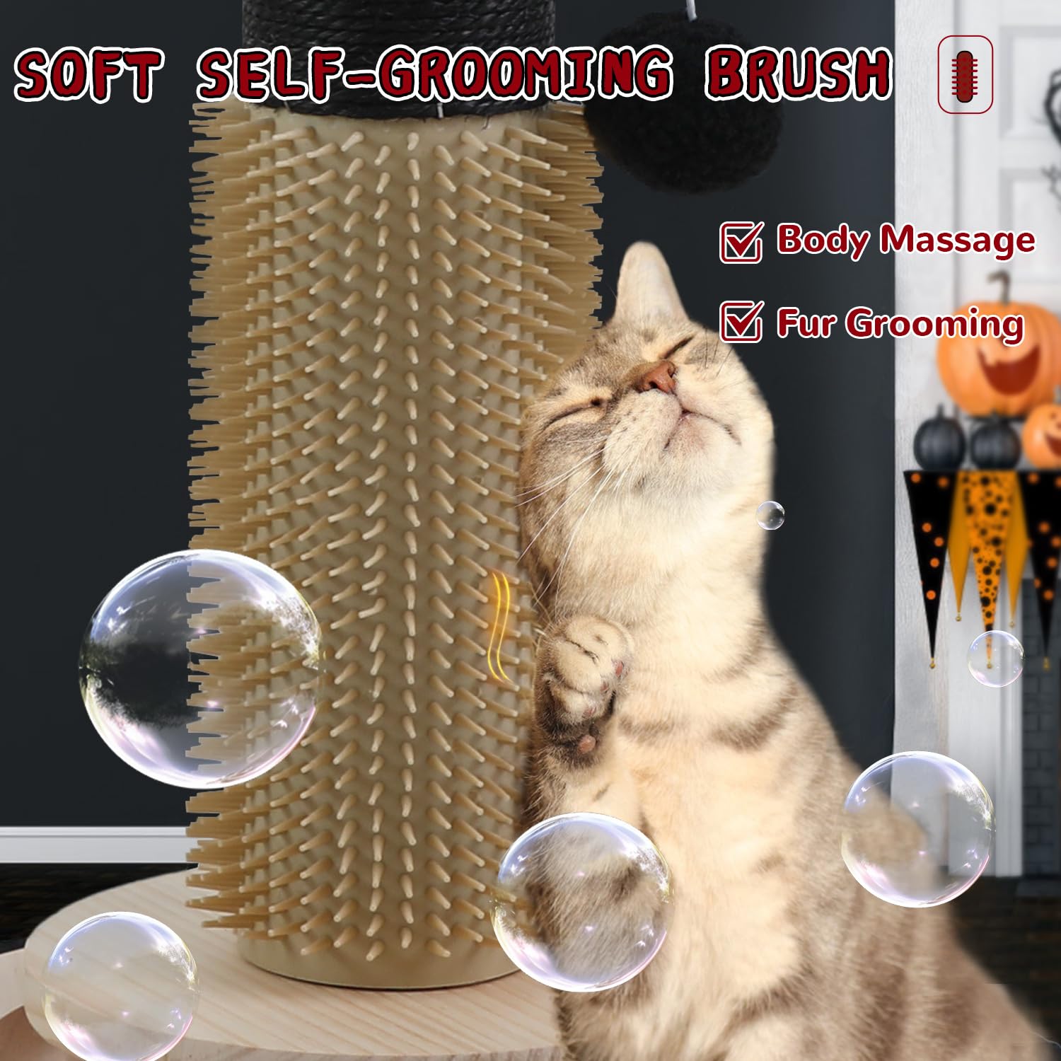 COUNER peigne silicone intégré pour massage et collecte de poils