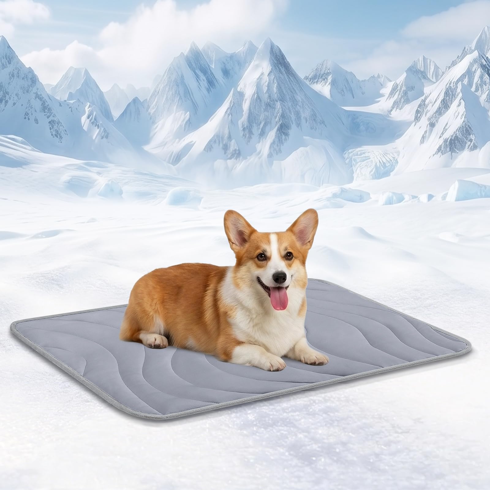 Cozyide tapis face avant montrant le tissu rafraîchissant et confort immédiat