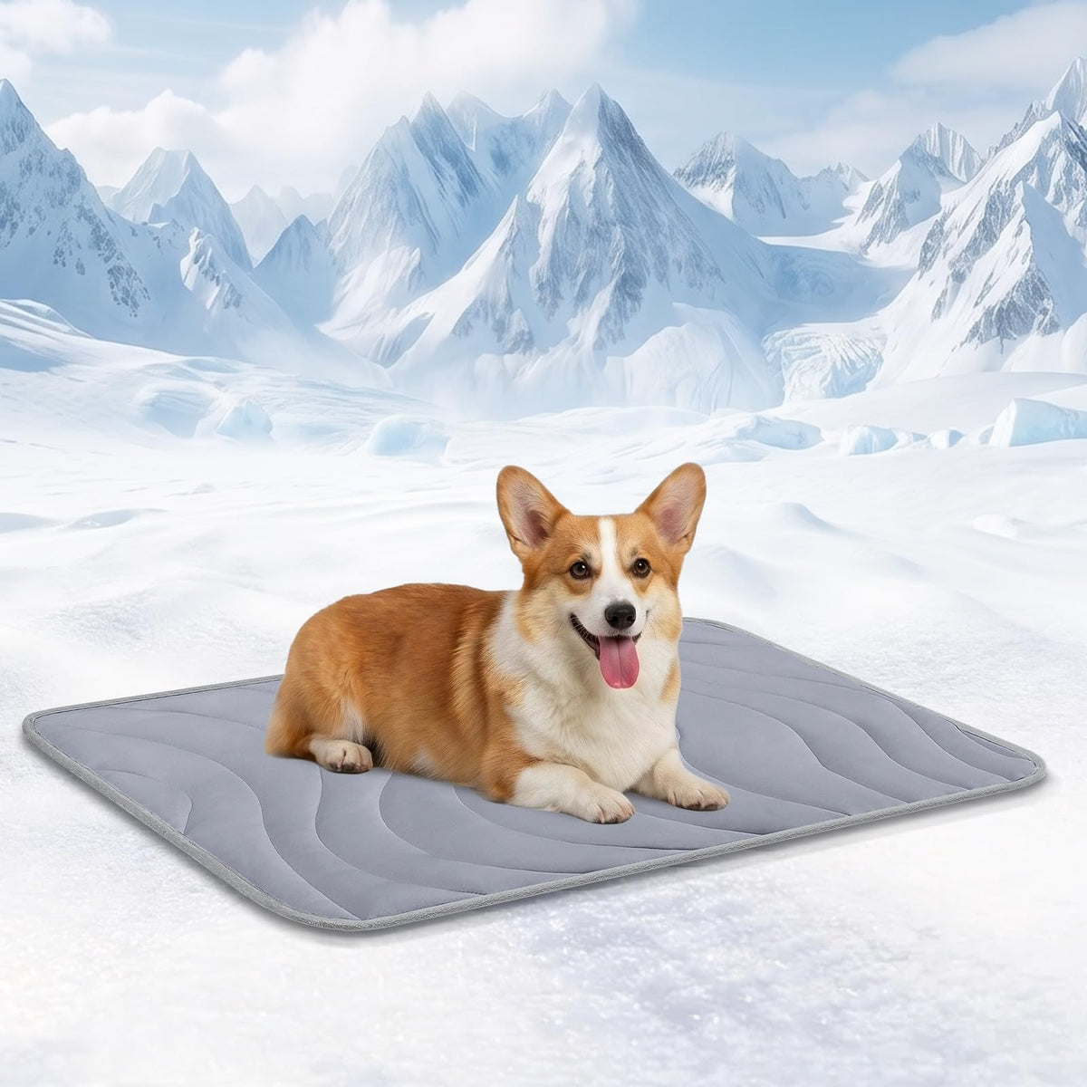 Cozyide tapis face avant montrant le tissu rafraîchissant et confort immédiat