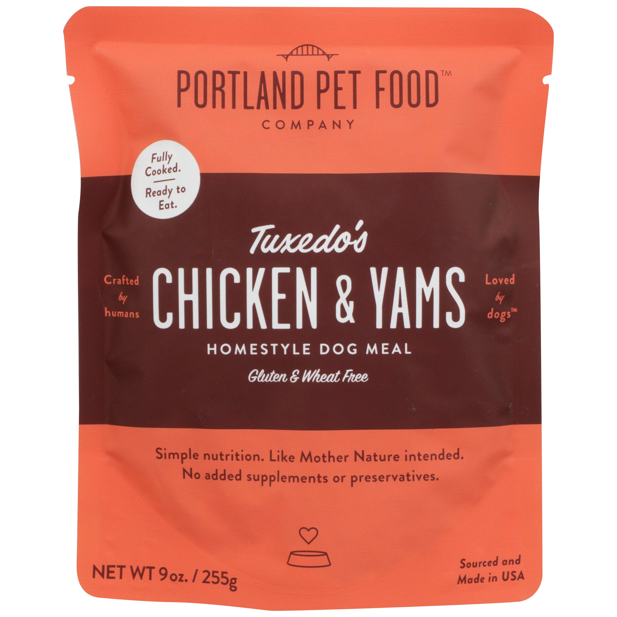 CRAFTED BY HUMANS LOVED BY DOGS contenu dans une gamelle pour repas complet