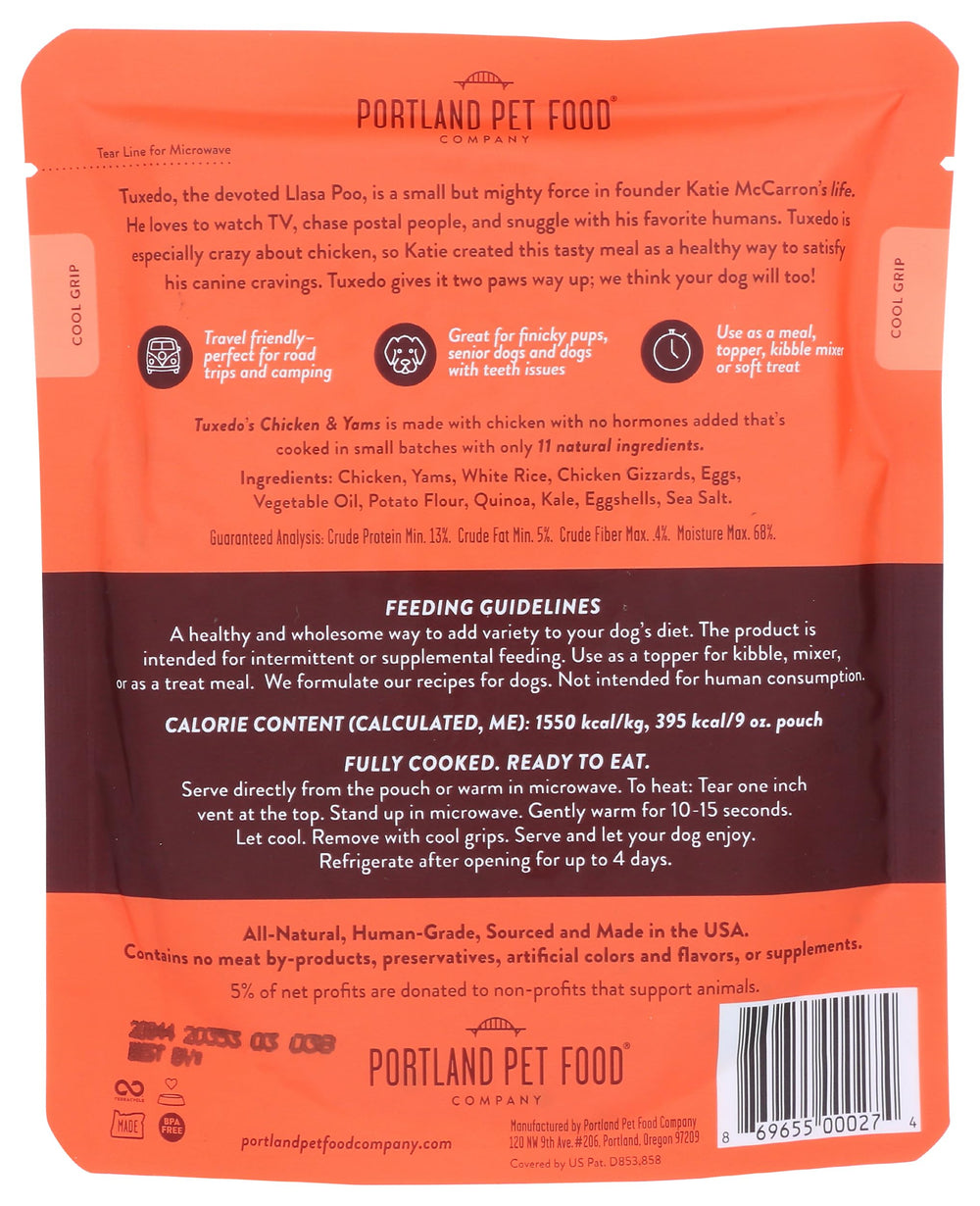 CRAFTED BY HUMANS LOVED BY DOGS emballage arrière avec informations claires