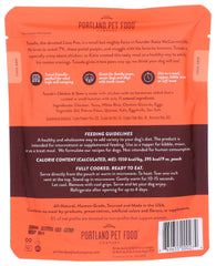 CRAFTED BY HUMANS LOVED BY DOGS emballage arrière avec informations claires