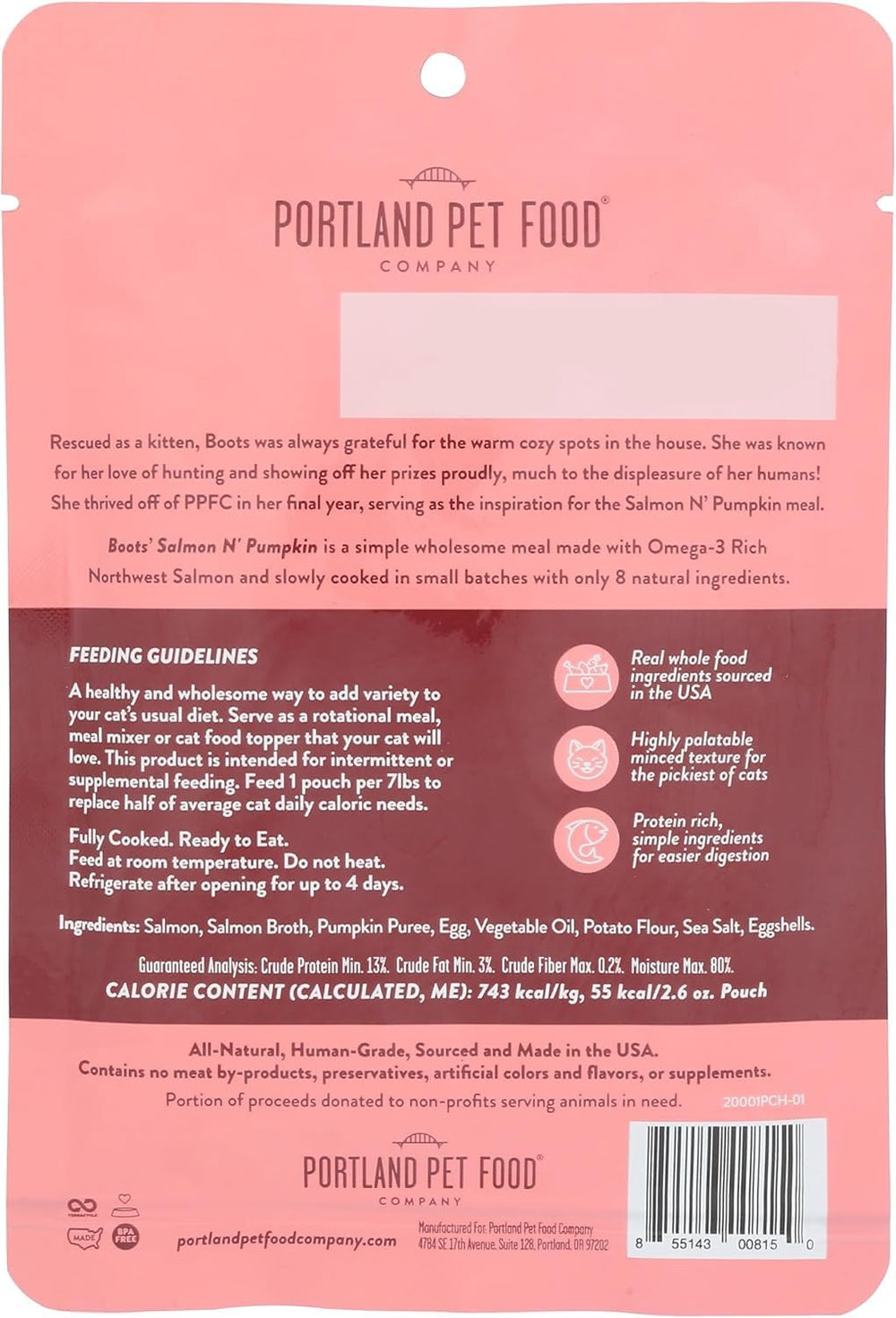 Portland Pet Food Company moment de partage humain-chat bénéfique