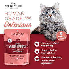 Portland Pet Food Company étiquette lisible et ingrédients clairs