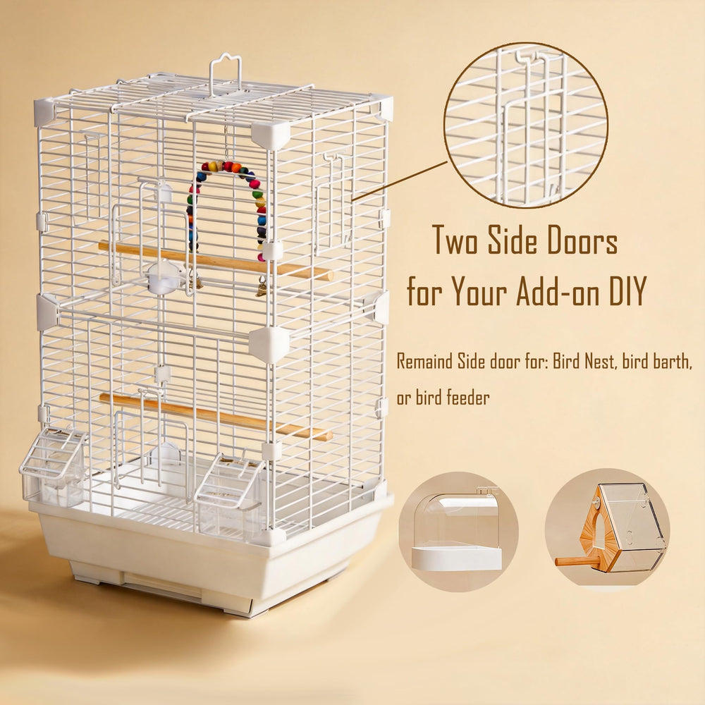 Craftsboys cage deux mangeoires amovibles pour distribution simple de nourriture