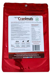 Cranimals poudre gros plan illustrant la texture pure et concentrée pour une administration facile