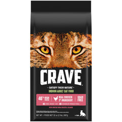 CRAVE emballage avant poulet et saumon présentant hautes protéines