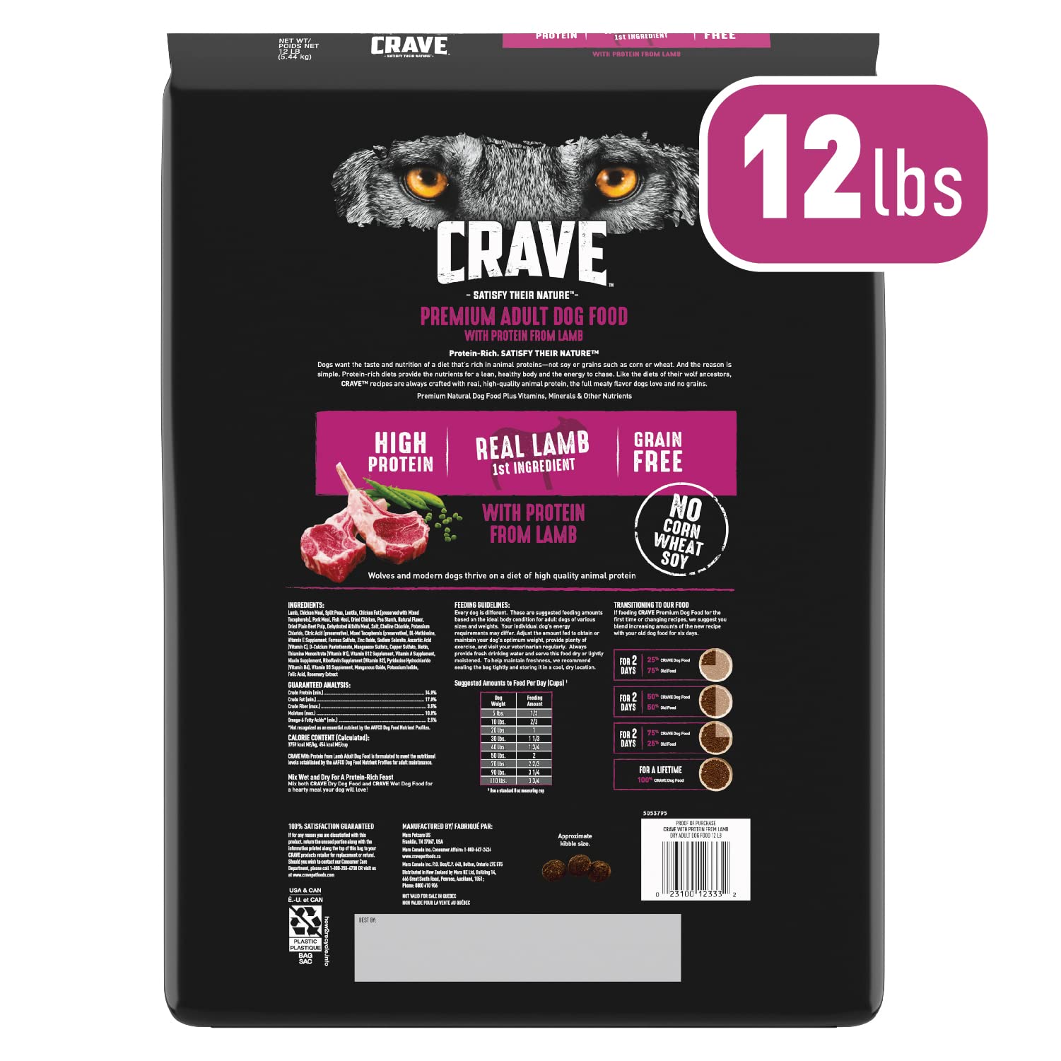CRAVE gros plan croquette texture garantissant appétence et qualité