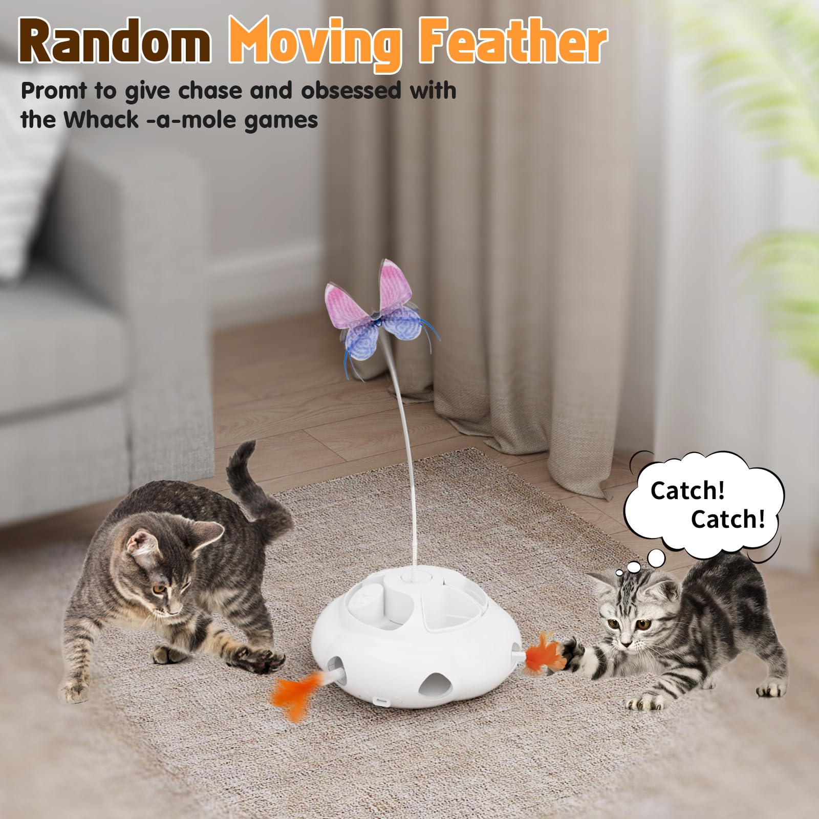 Crazydeer plume sortant d'une ouverture pour jeu imprévisible