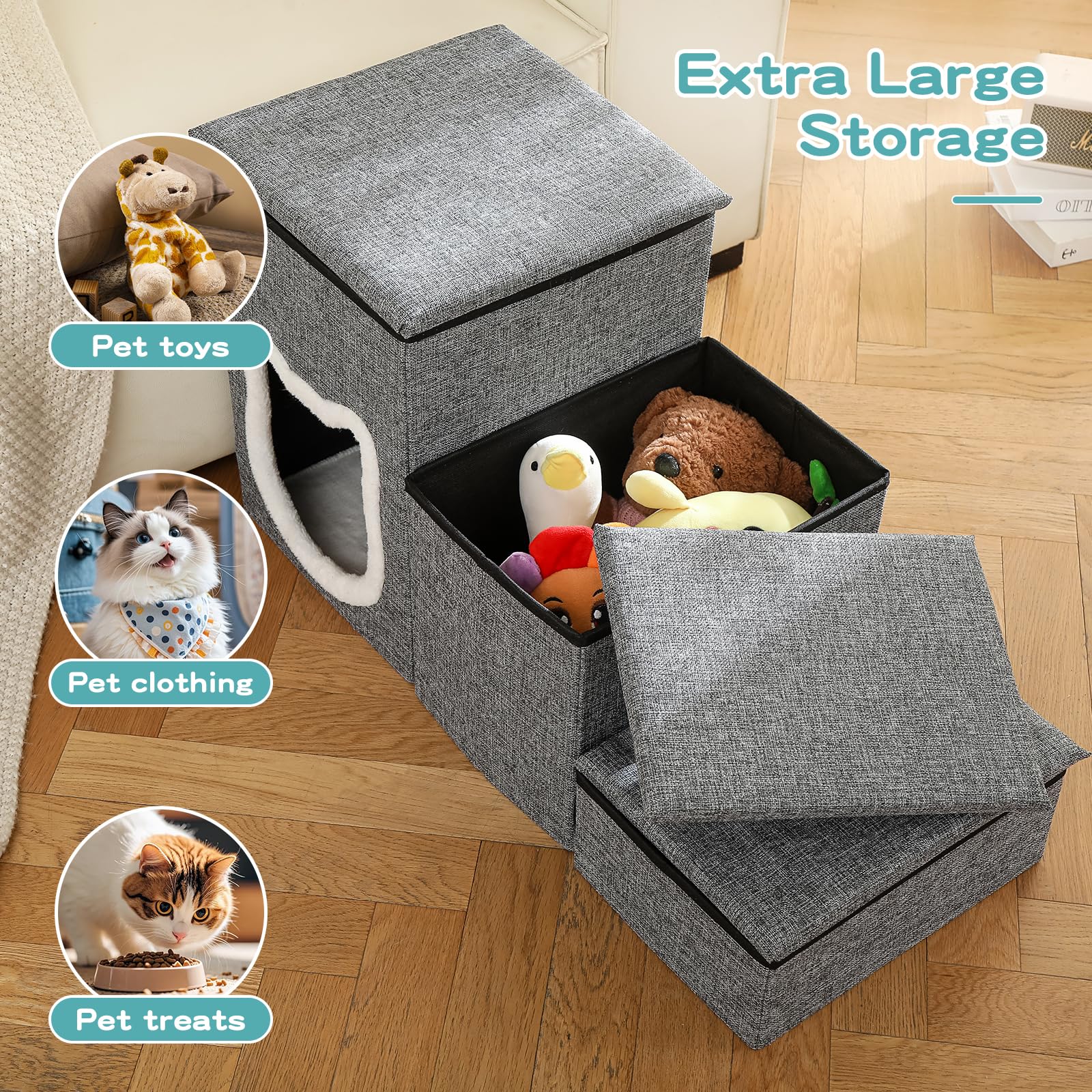 Crispedia condo intérieur avec coussin pour sommeil sécurisé et douillet