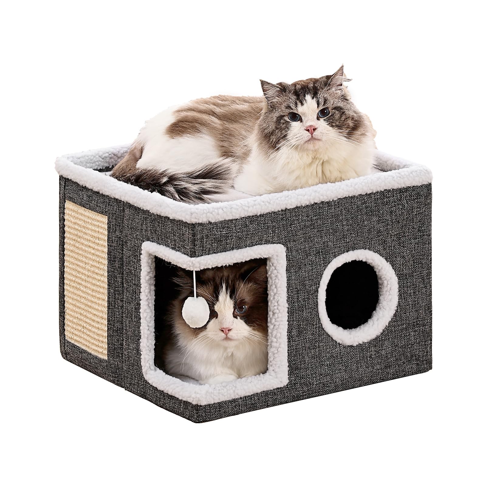 Crispedia vue avant de la maison pour chat, apporte sécurité et confort