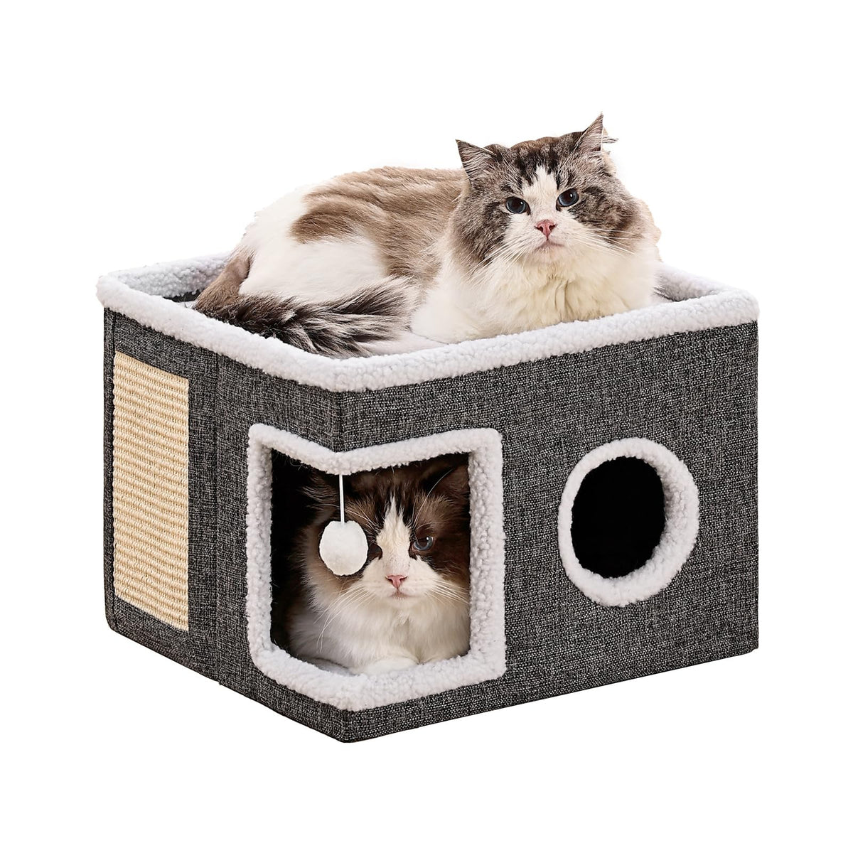 Crispedia vue avant de la maison pour chat, apporte sécurité et confort