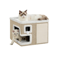 Crispedia maison pour chat face avant montrant l'entrée et le confort sécurisé