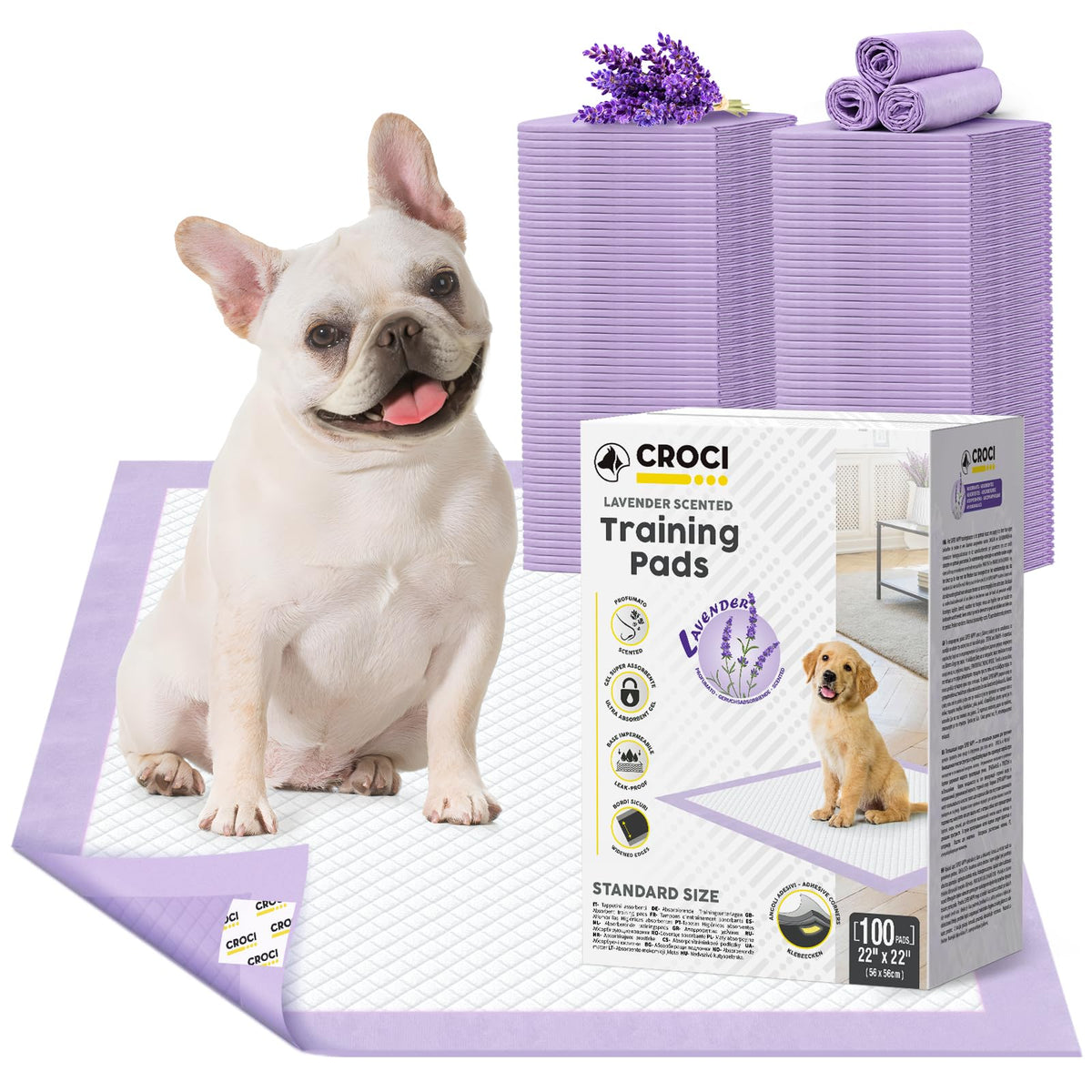 Croci packaging avant montrant 100 alèses et protection durable