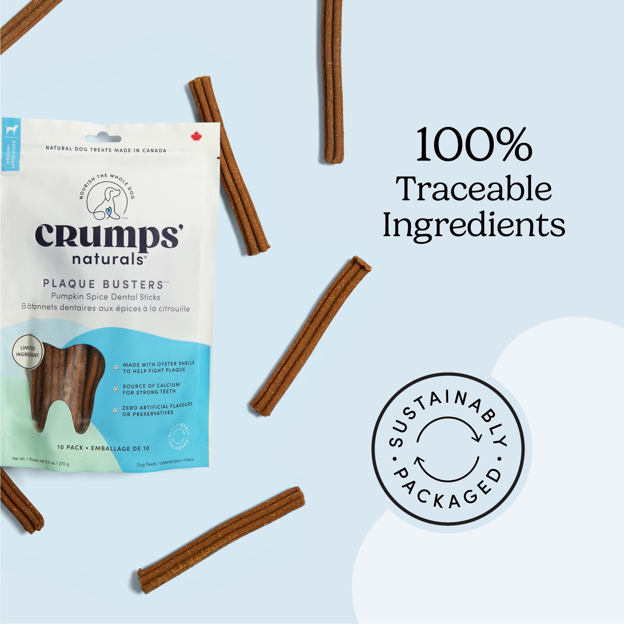 Crumps’ Naturals étiquette nutritionnelle lisible pour transparence ingrédients