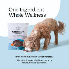 Crumps' Naturals assortiment de frites sur table, option mono‑ingrédient saine