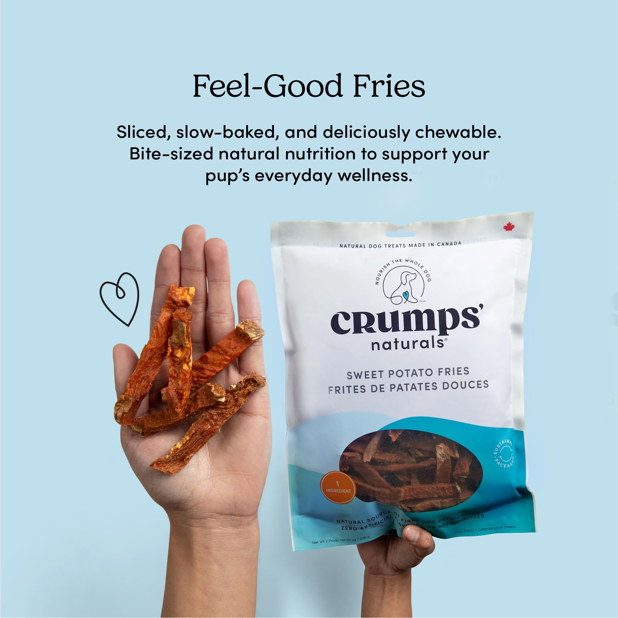 Crumps' Naturals frites servies dans un bol, snack faible en matières grasses