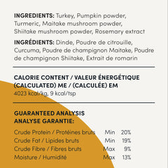 Crumps' Naturals gros-plan sur la texture et le mélange nutritif
